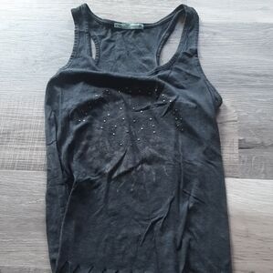 Black Fringe Tank Top